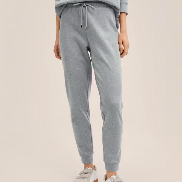 Mango Cotton jogger-style trousers SIZE LARGE - Picture 2 of 4